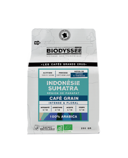 Biodyssée -- Café grain grand cru indonésie sumatra (origine Indonésie) - 250 g