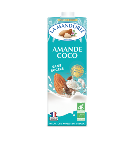 La Mandorle -- Lait amande/coco liquide bio - 1 L