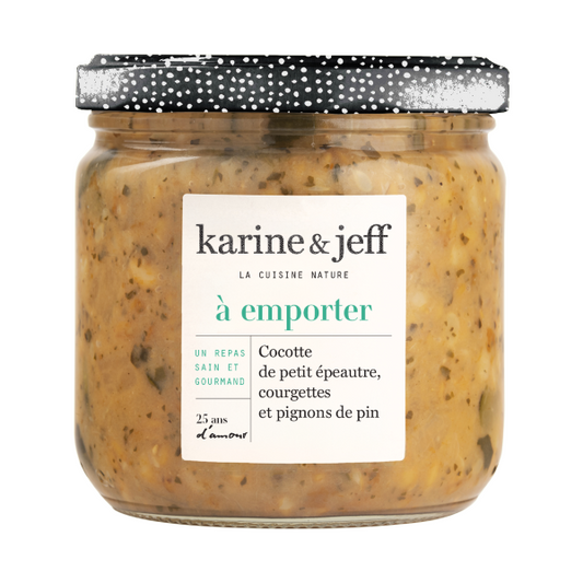 Cocotte de petit épeautre courgettes et pignons de pin - 1