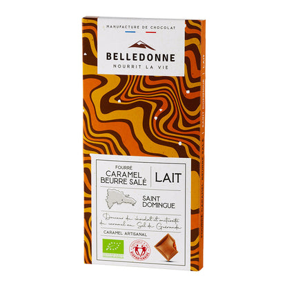 Tablette fourrée - chocolat au lait caramel beurre salé - 1