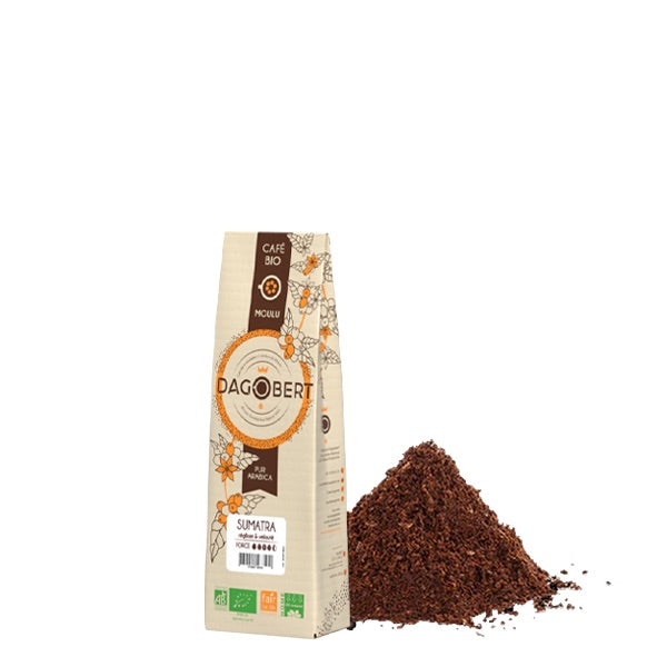 Les Cafés Dagobert -- Sumatra 100% arabica, bio et équitable - moulu/filtre (origine Indonésie) - 250 g